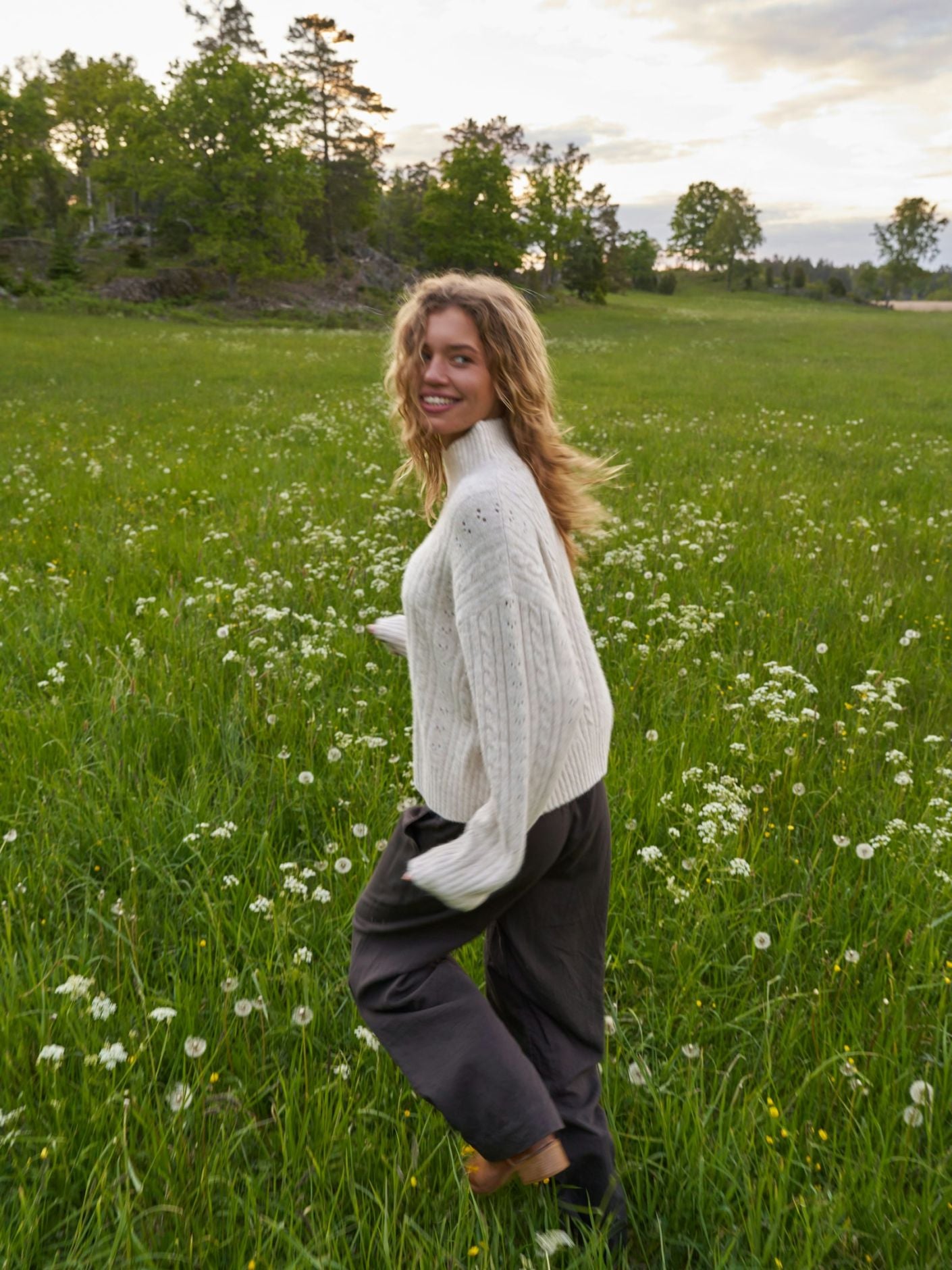 Anda Cable knit blouse