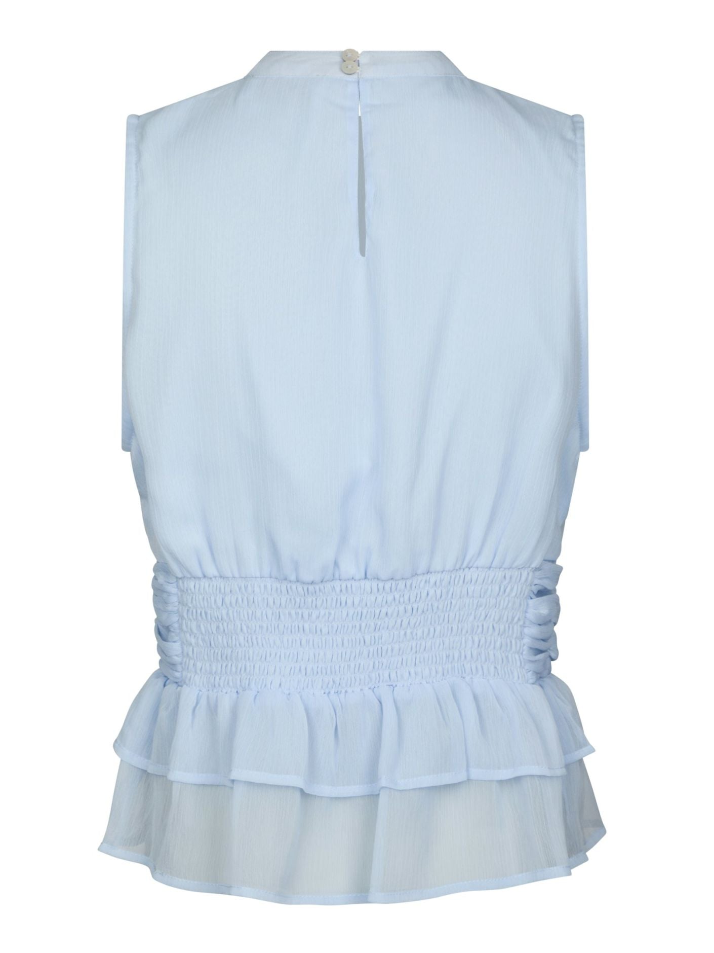 Ansol solid chiffon top