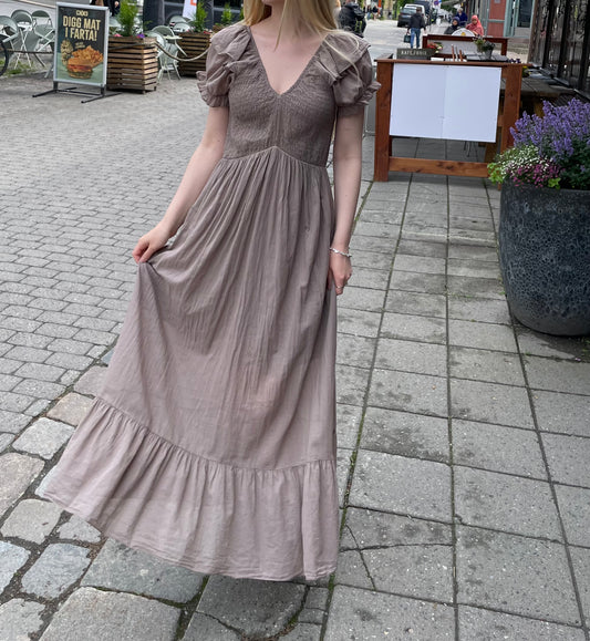 Taupe Smock Dress