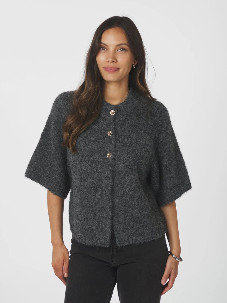 Benuta  Fluffy Knit Cardigan Mørk grå