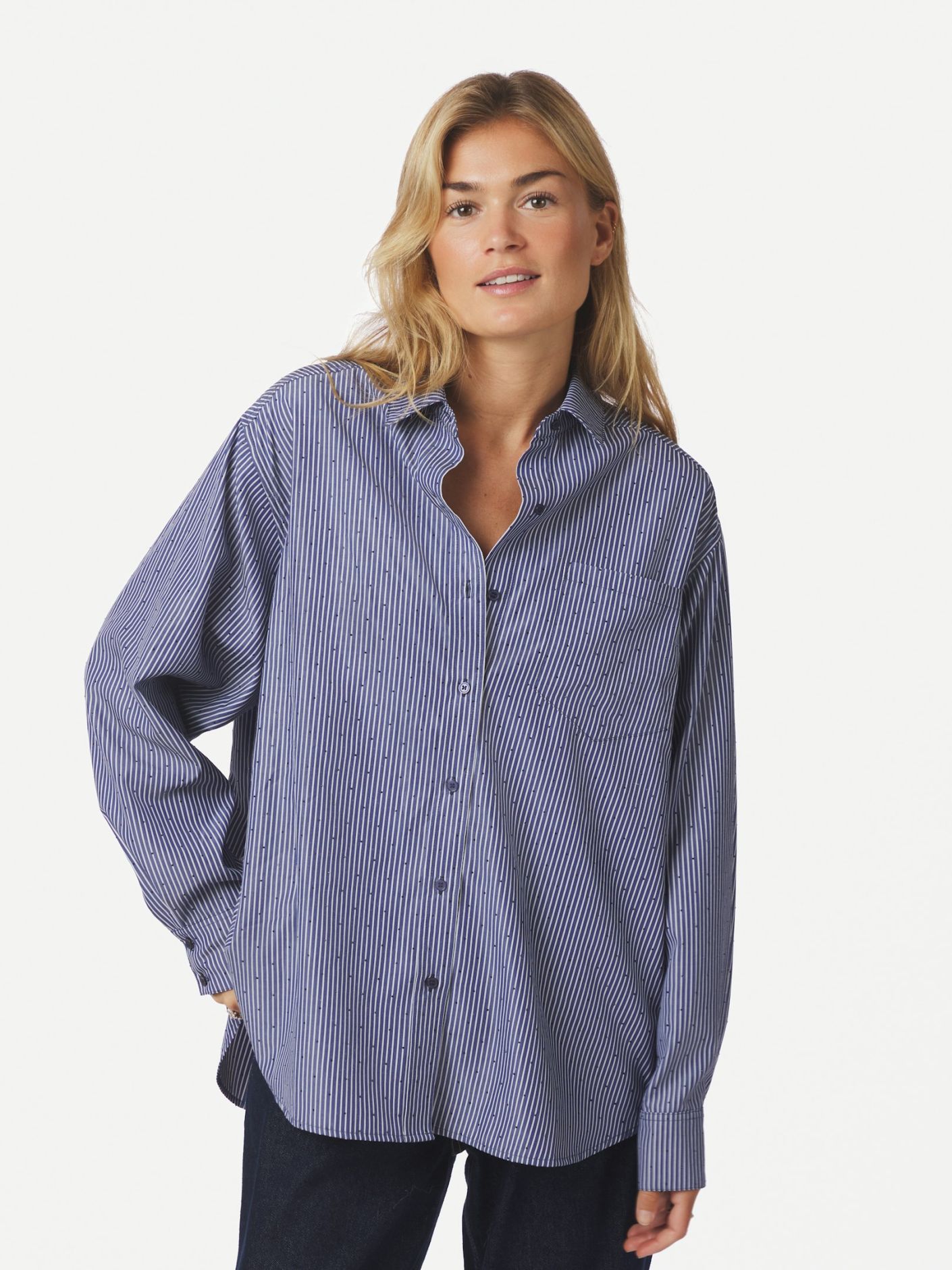 Dalma B Stripe Stone Shirt FORHÅNDSORDRE