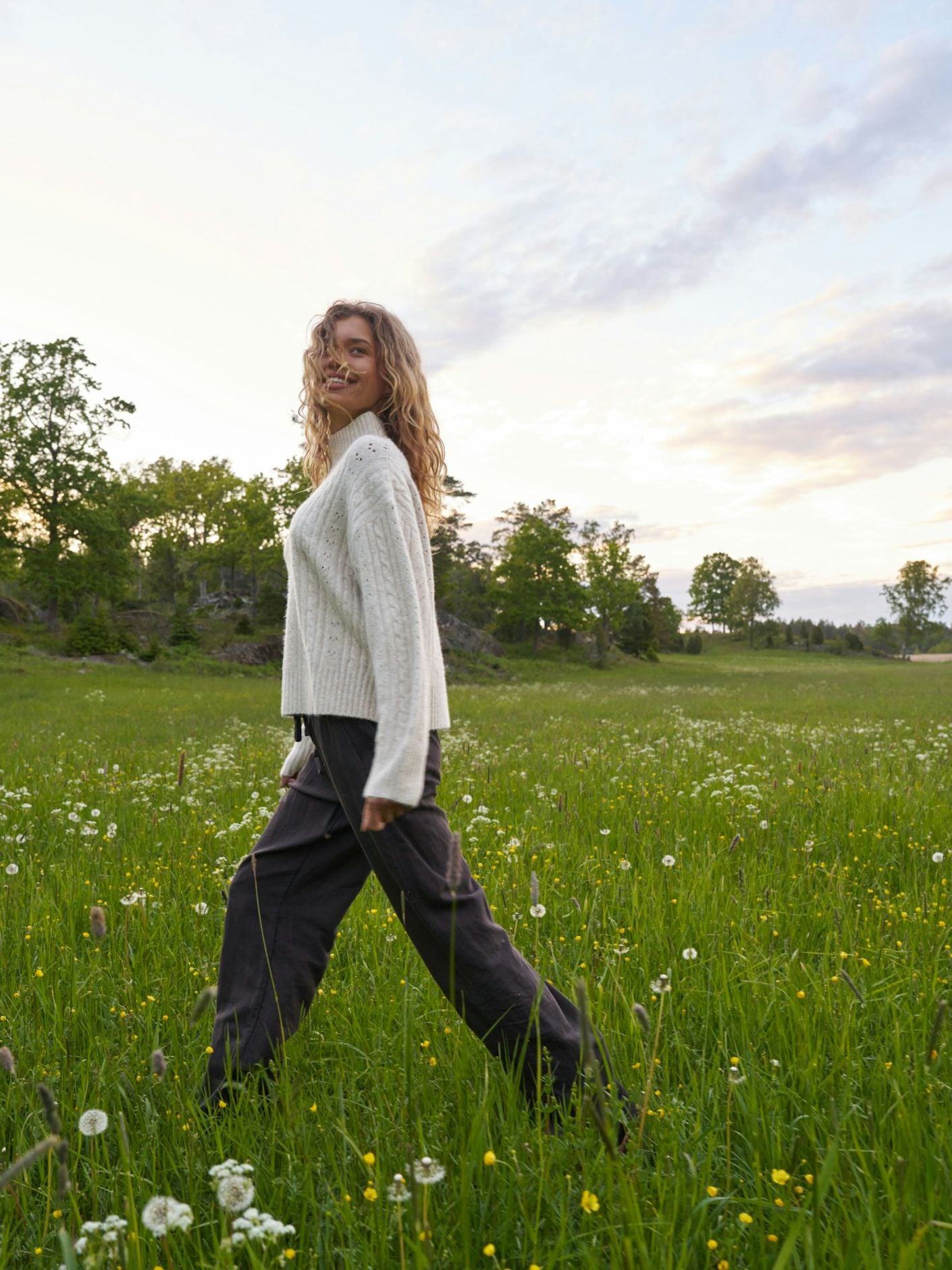 Anda Cable knit blouse