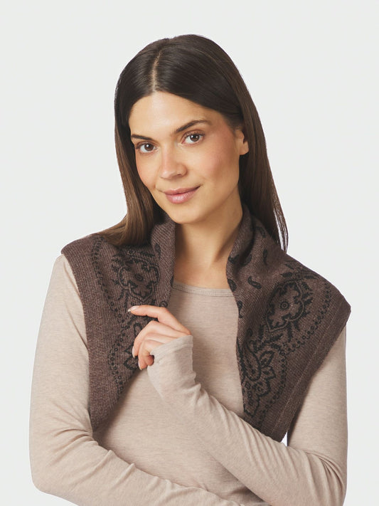 Adelina paisley scarf - Brun