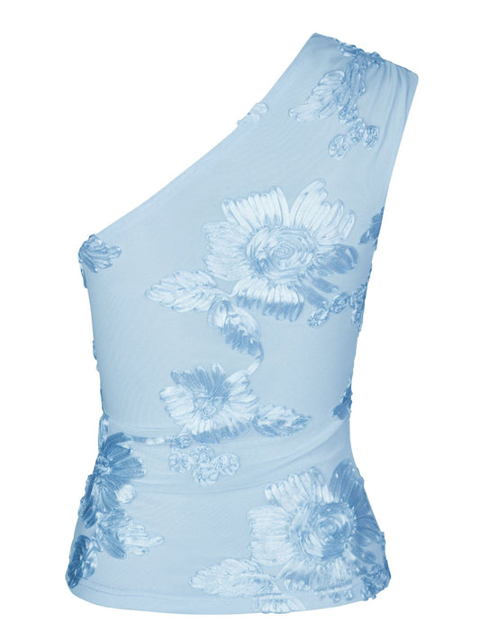Florina big flower mesh top