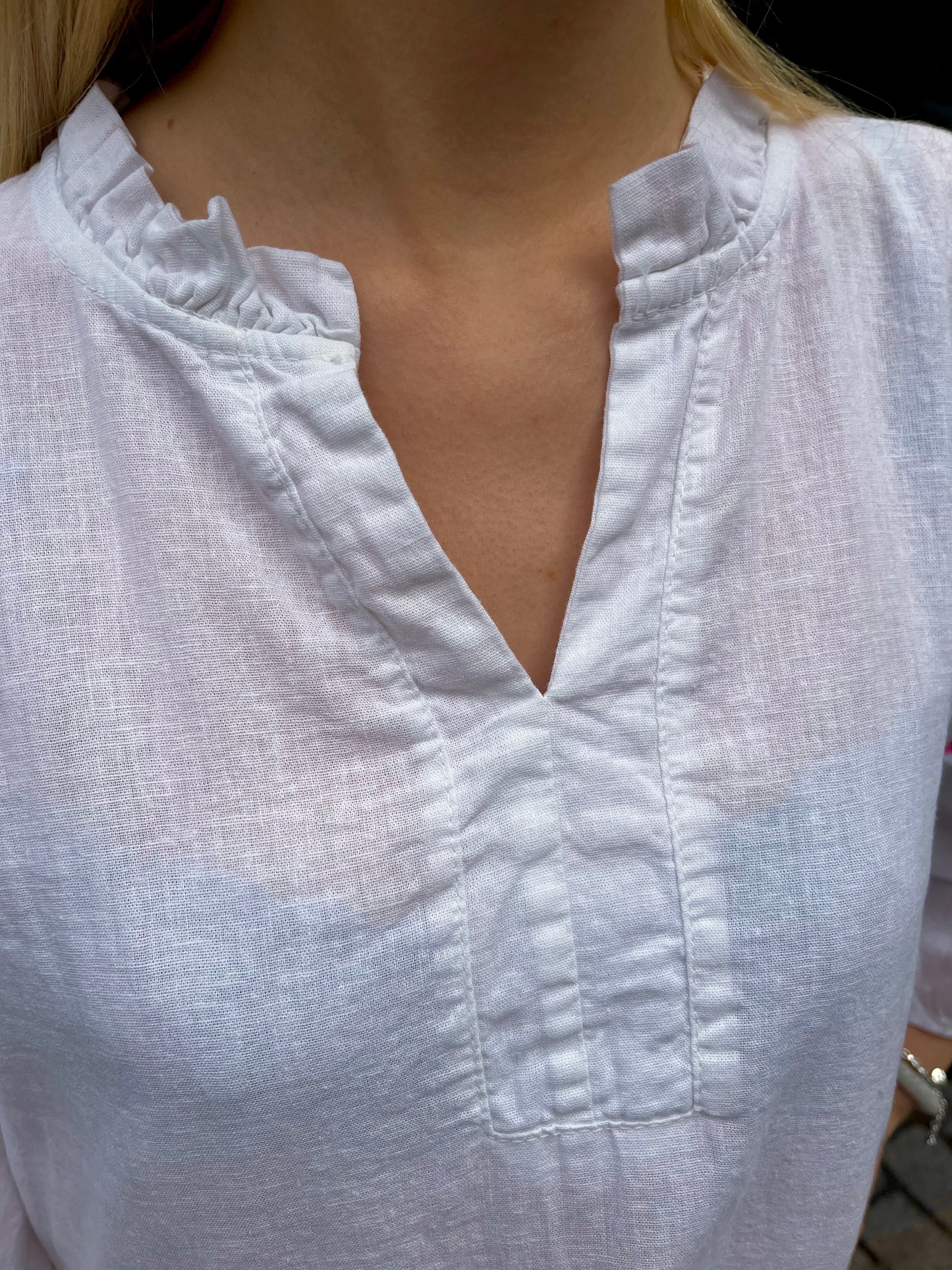 Linen blend summer dress