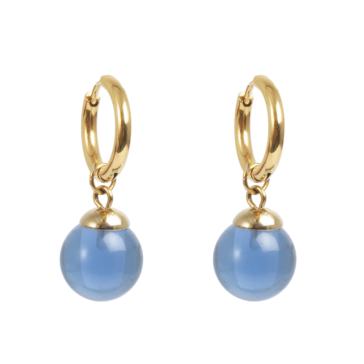 Glass ball blue - Pure Steel