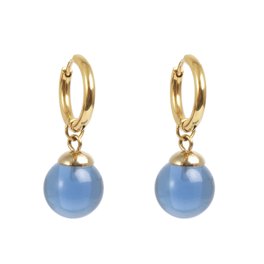 Glass ball blue - Pure Steel