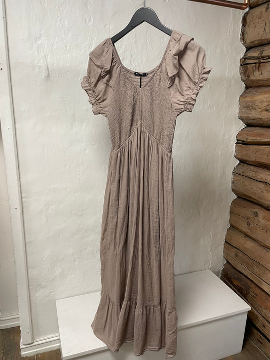 Taupe Smock Dress