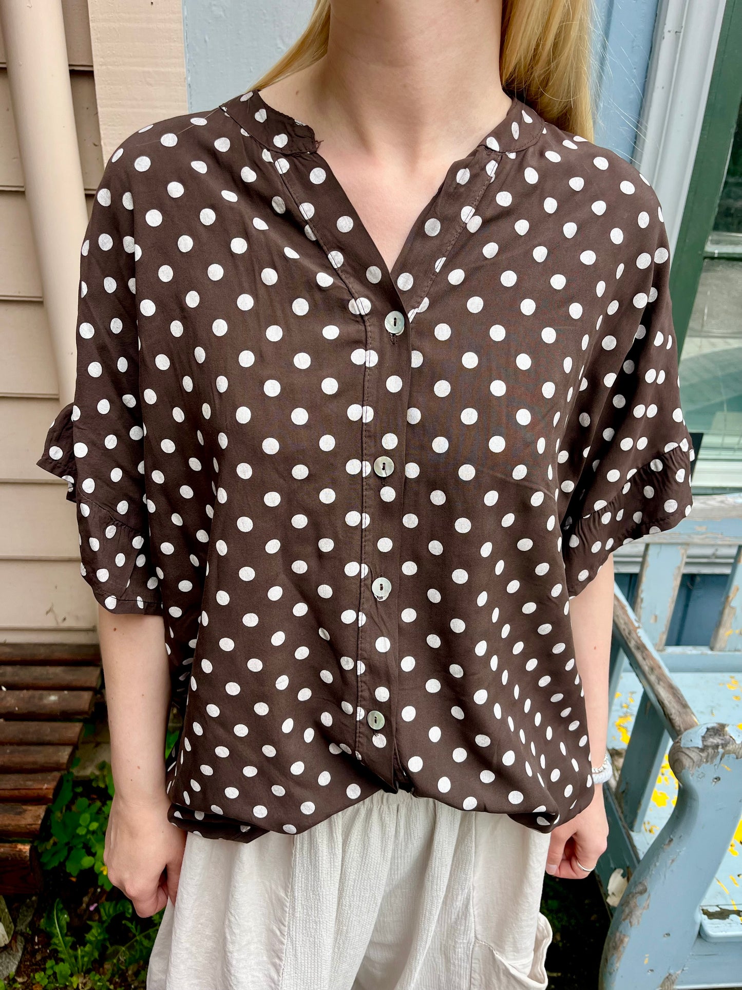 Viskose dott blouse