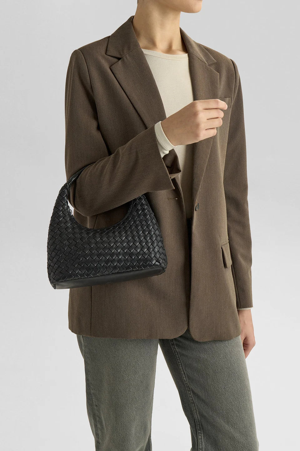 Hayma Handbag, Weave Black