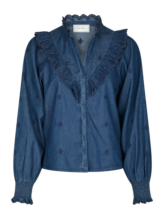 Dega Denim Blouse FORHÅNDSBESTILLING