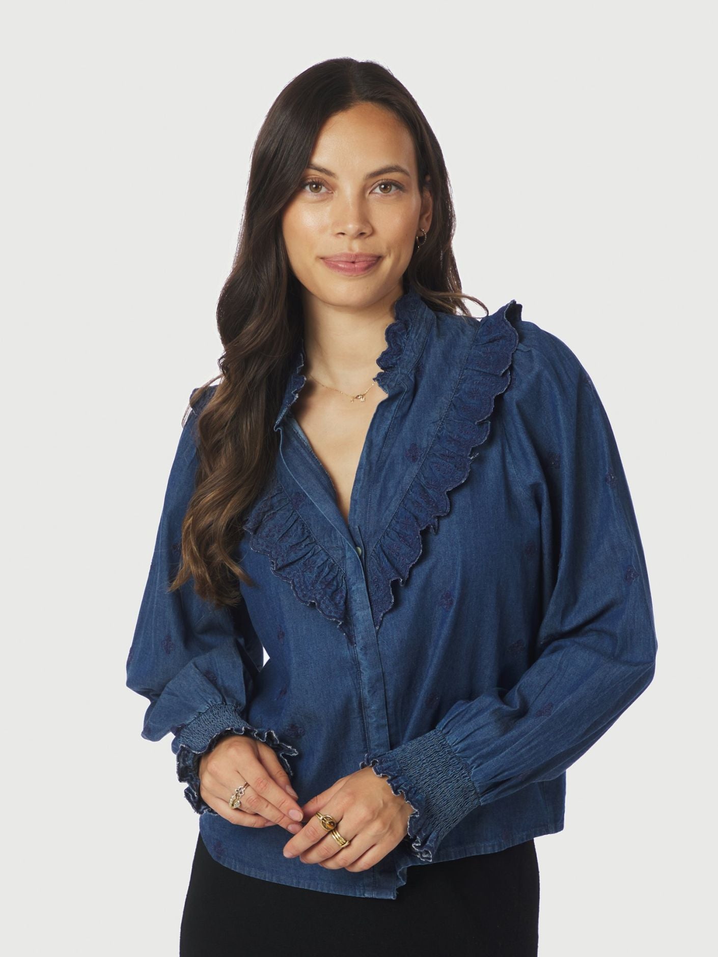 Dega Denim Blouse FORHÅNDSBESTILLING