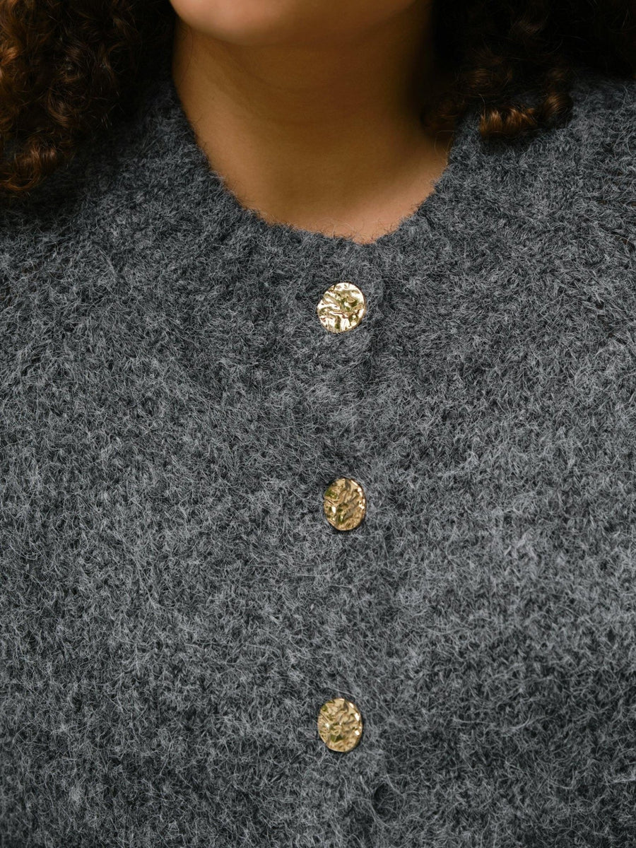 Benuta  Fluffy Knit Cardigan Mørk grå