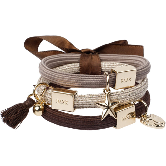 Hair ties 3 pk - Brown