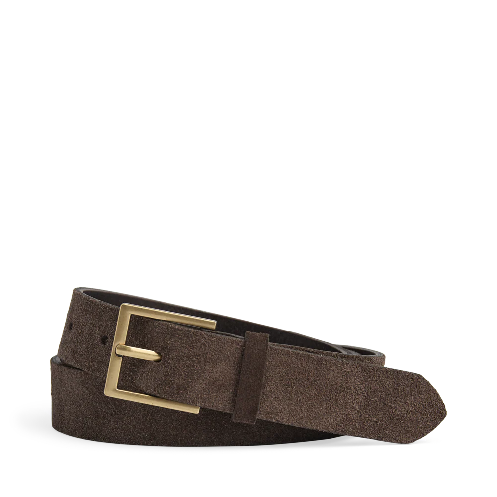 Emira Belt, Suede Dark Brown