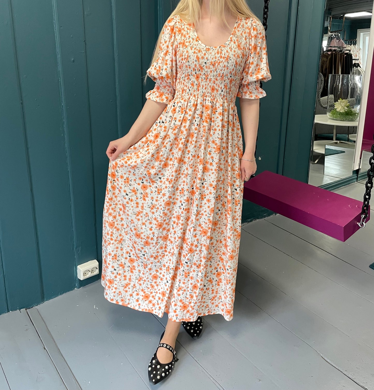 Flower smock dress