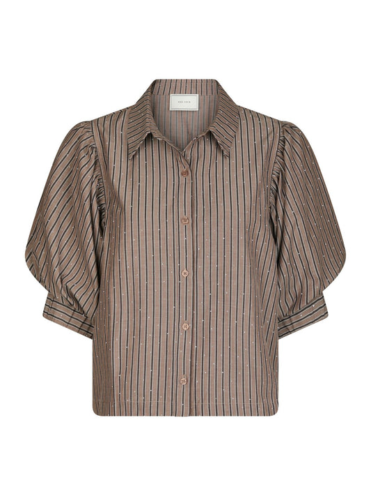 Etta Soft Stripe Stone Shirt FORHÅNDSORDRE