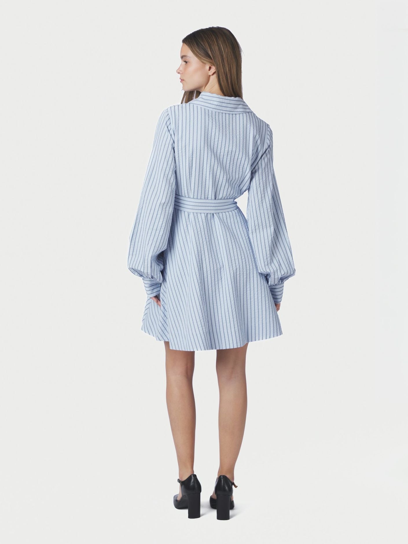Felice striped crepe dress