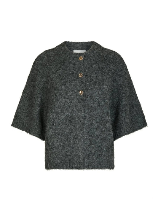 Benuta Fluffy Knit Cardigan Mørk grå