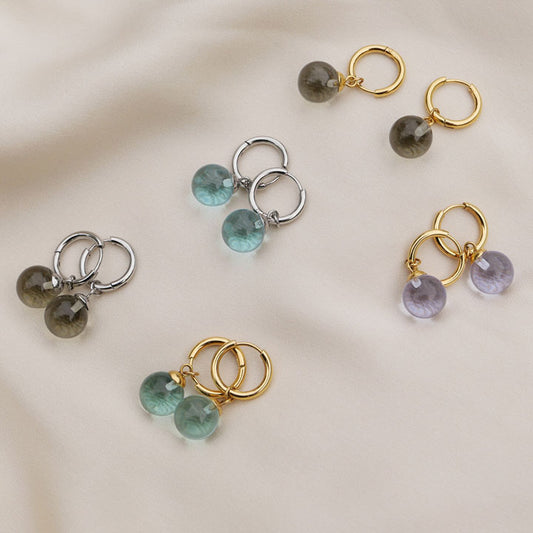 Aquamarin glass ball hoop