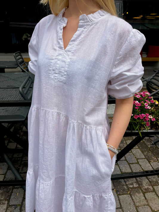 Linen blend summer dress