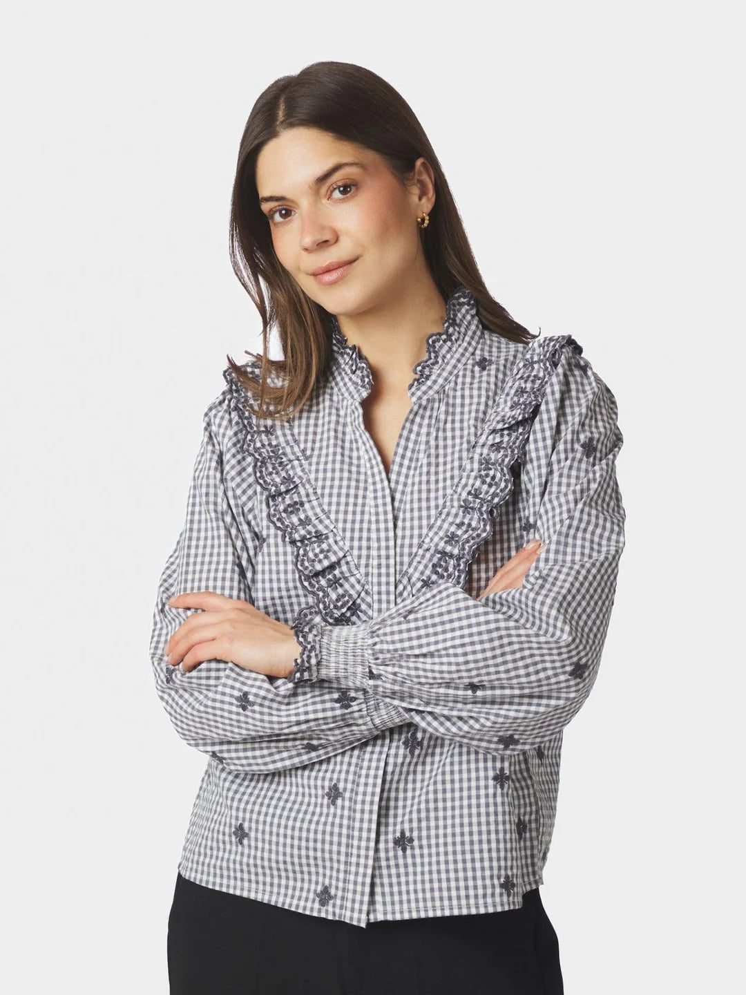 Degas Check Blouse