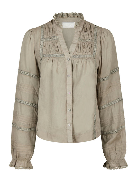 Lyla s voile blouse - smoke green