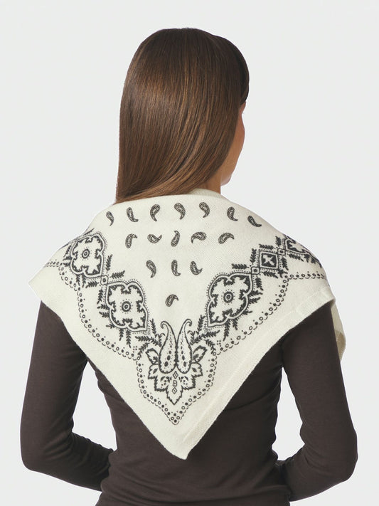 Adelina paisley scarf - Hvit
