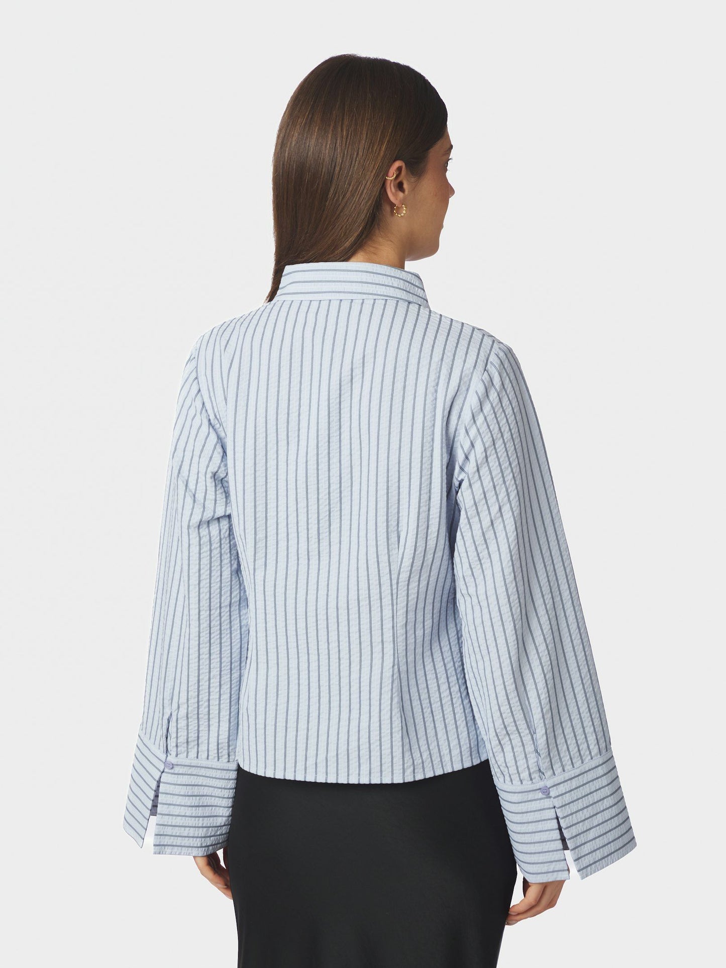 Rosa striped crepe shirt