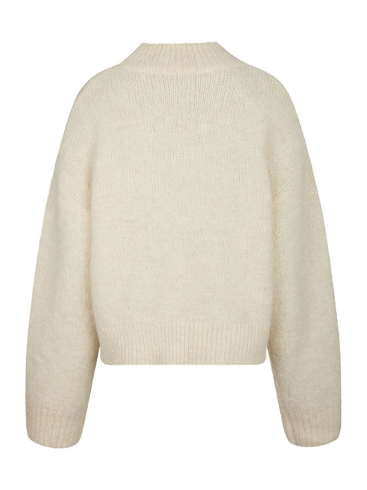 Paulina fluffy knit blouse