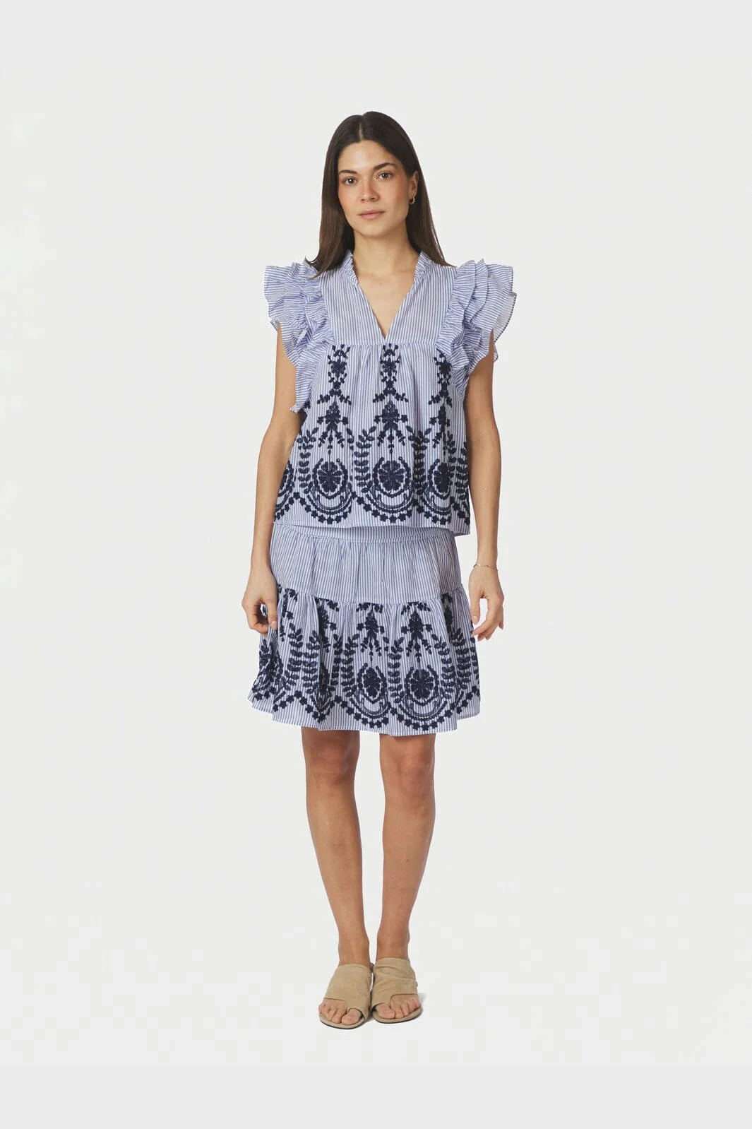 Jayla Stripe Embroidery Top