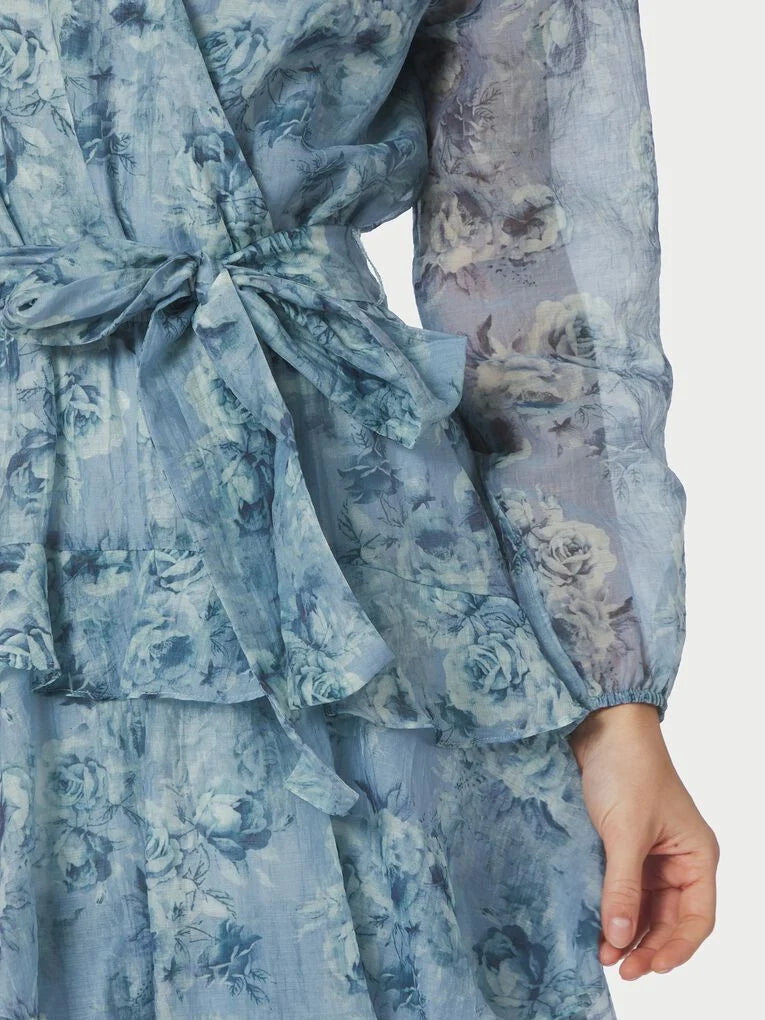 Denila Crepe Print Dress