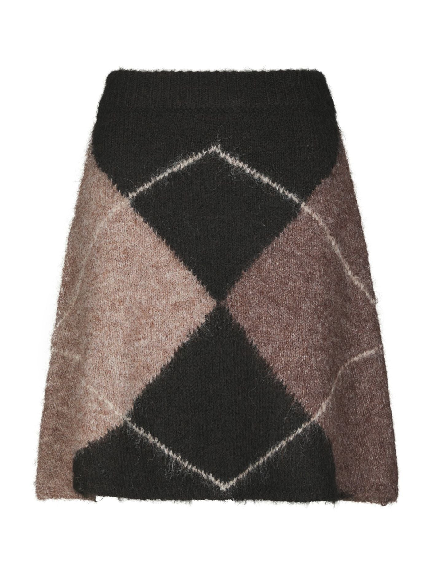 Gisa Check fluff Knit skirt