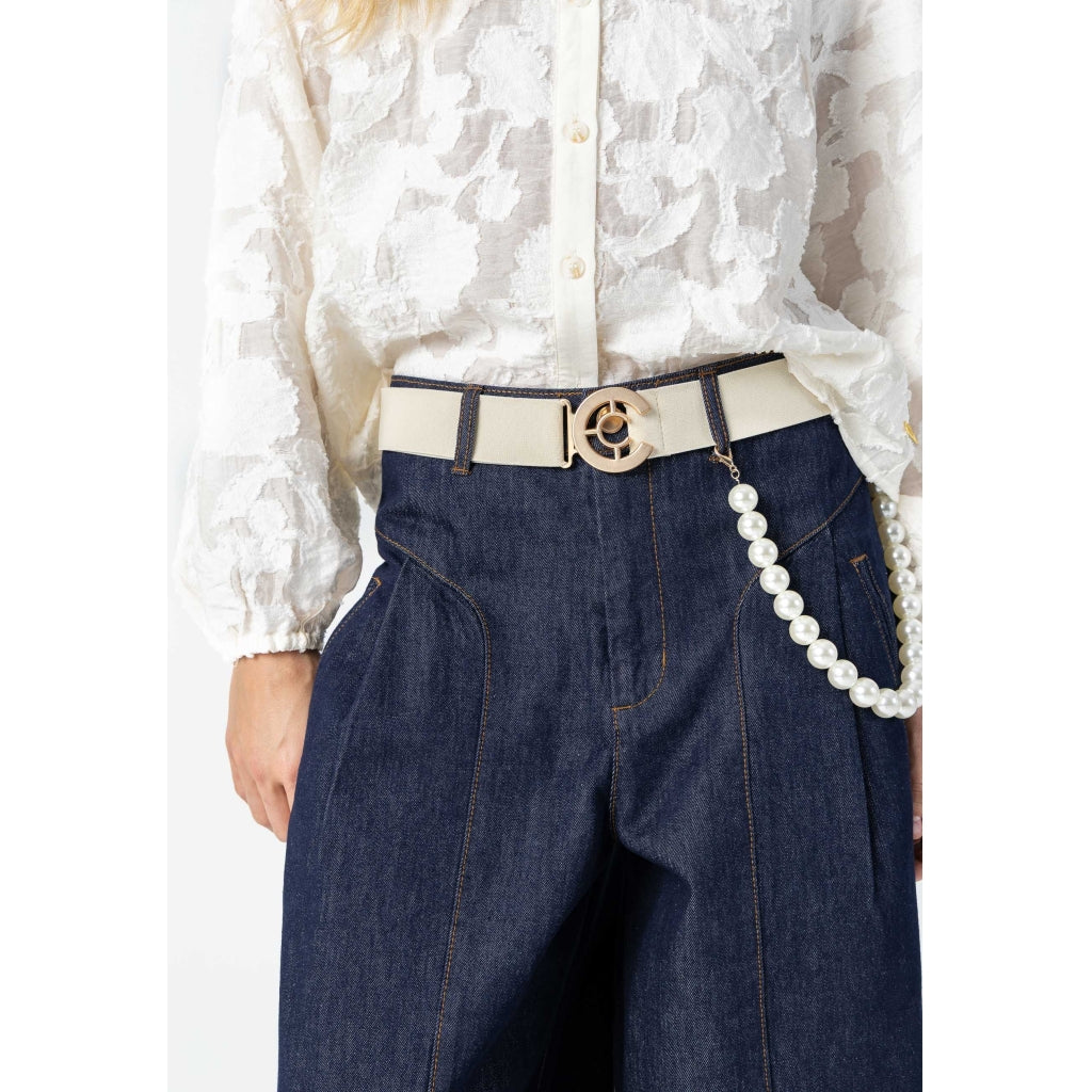 Logo Elastic Belt - creme