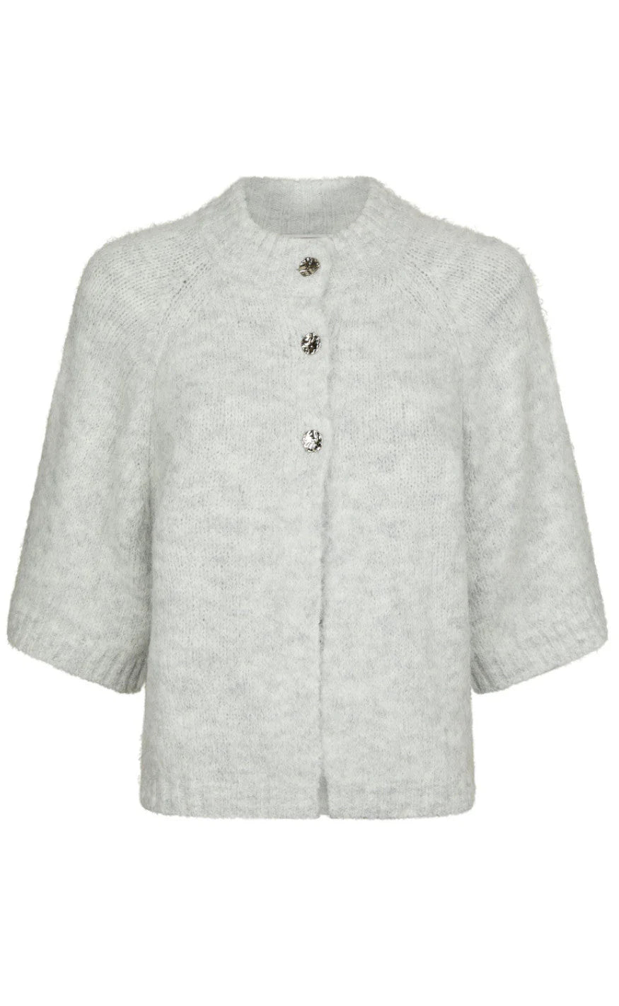 Benuta  Fluffy Knit Cardigan Lys grå