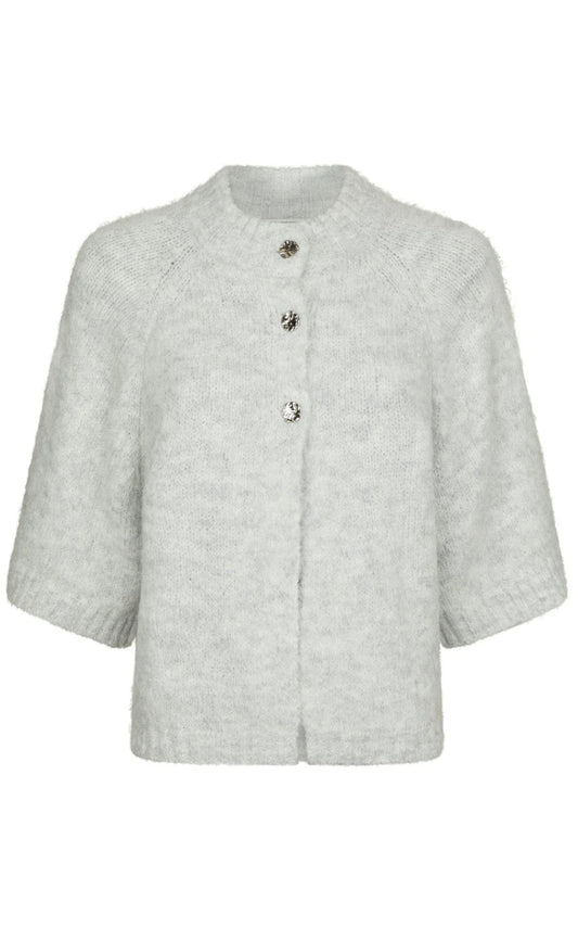 Benuta  Fluffy Knit Cardigan Lys grå