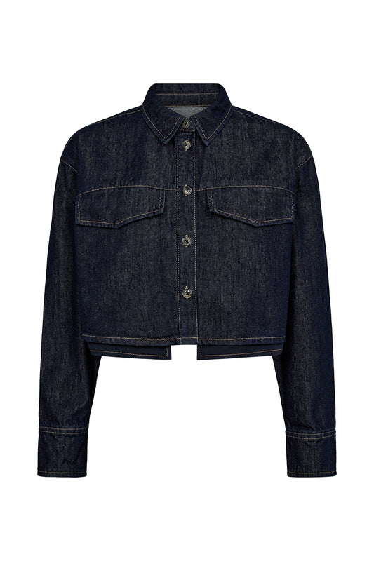 Brooke cropped detail denim Shirt
