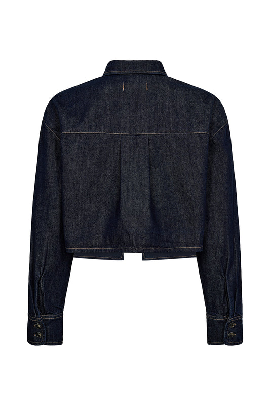 Brooke cropped detail denim Shirt