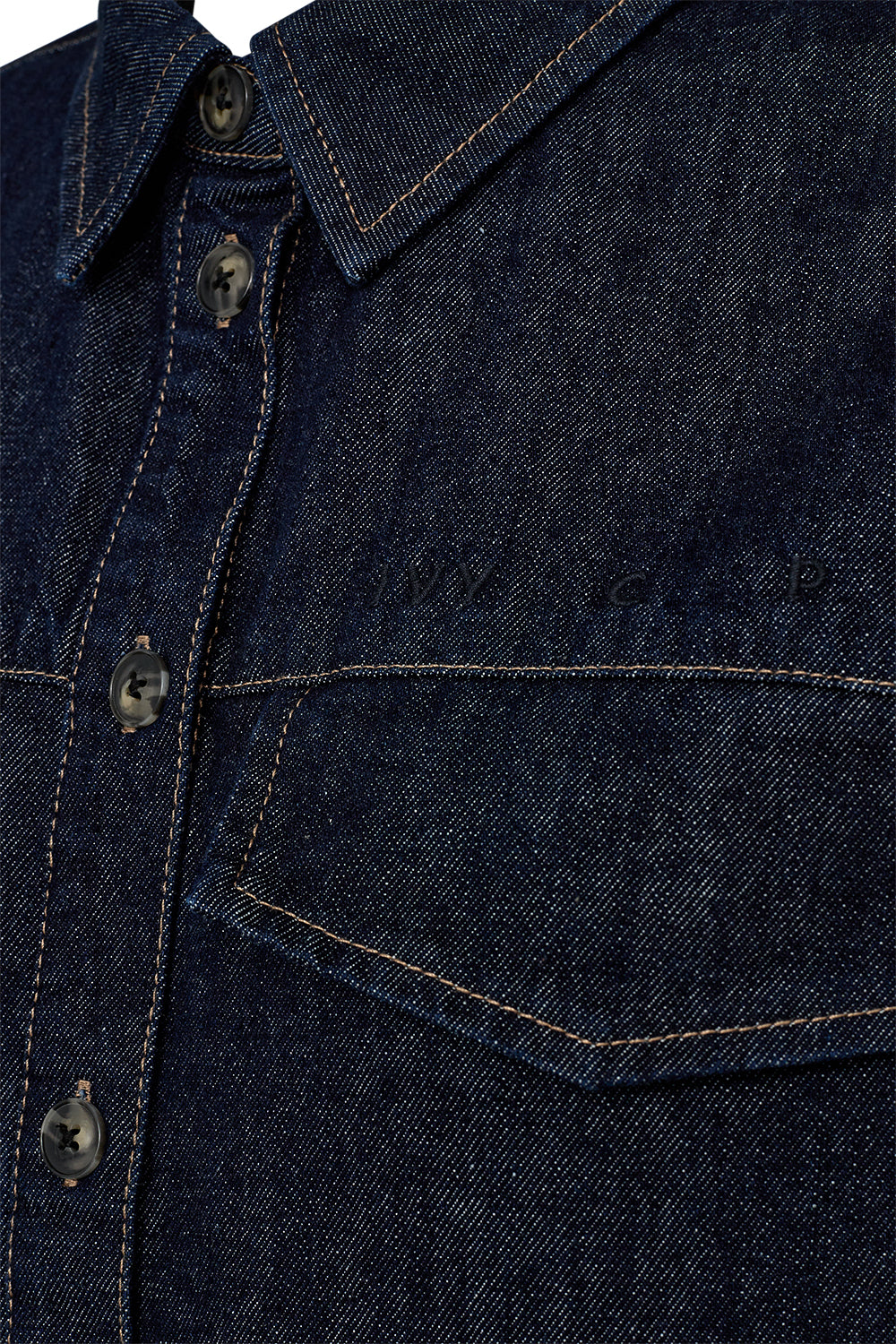 Brooke cropped detail denim Shirt