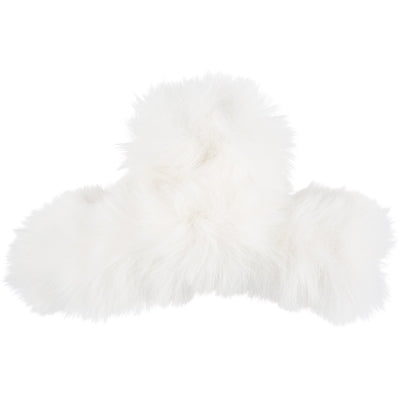 Faux Fur Hair Claw Looped - Off-White