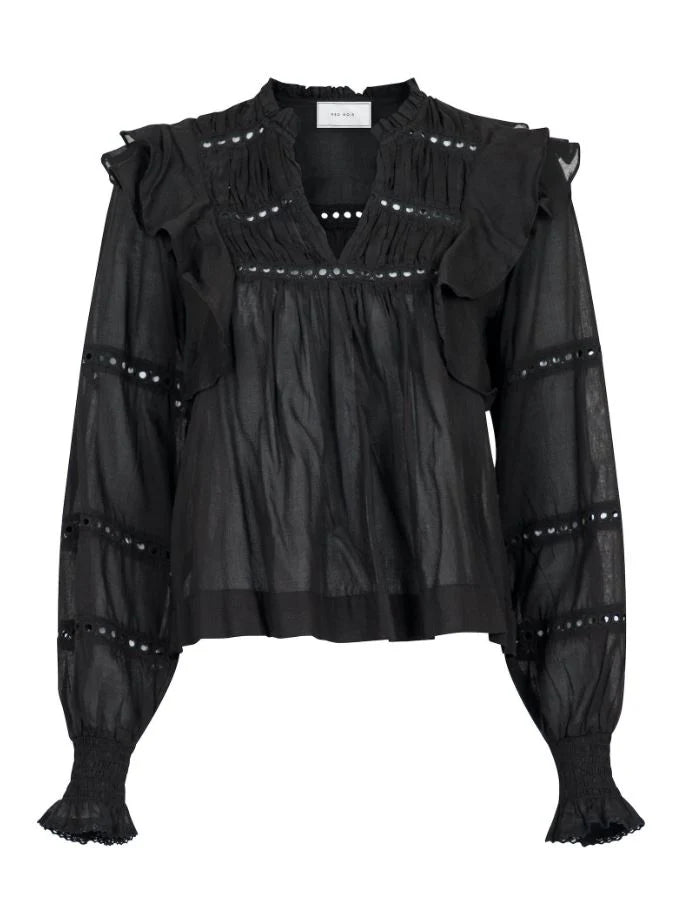 Neo noir Aurika voile blouse