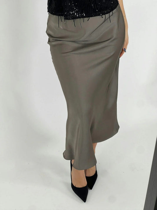 Vicky heavy sateen skirt