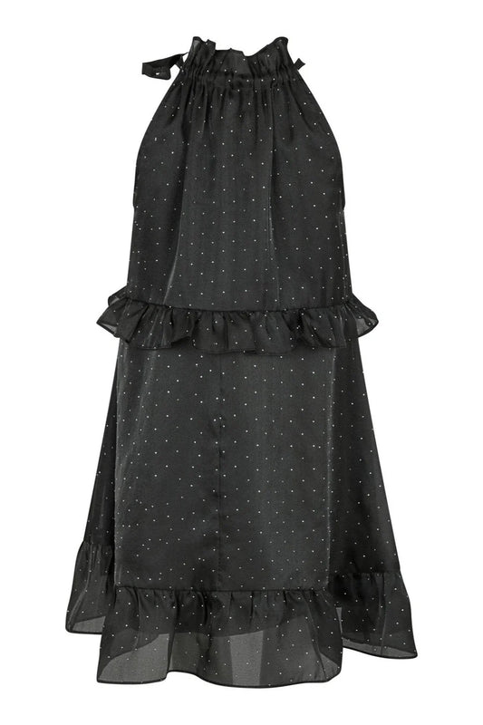 RIDA BEDAZZLED DRESS BLACK