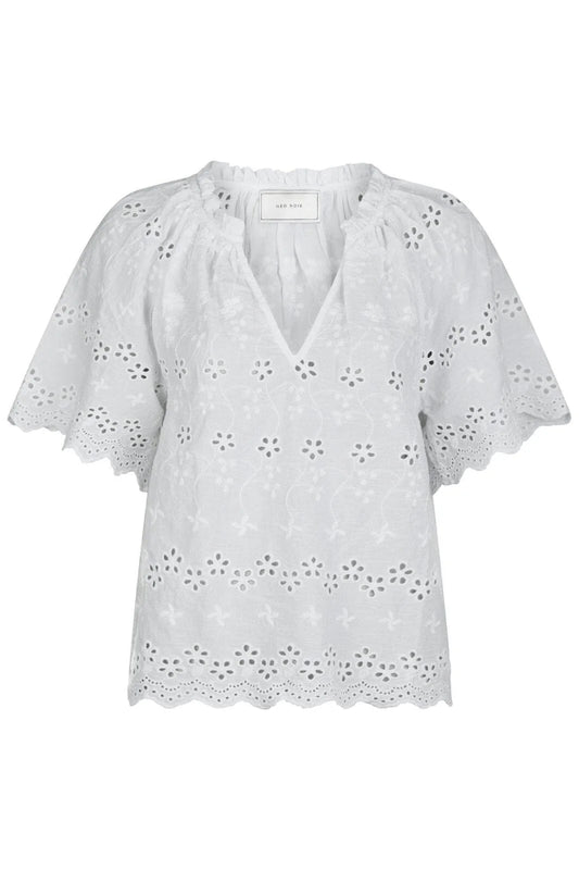 Odet embroidery blouse white