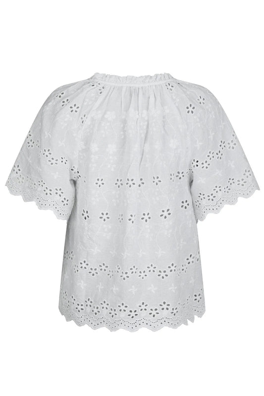 Odet embroidery blouse white