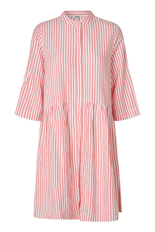 Albane stripe dress pink