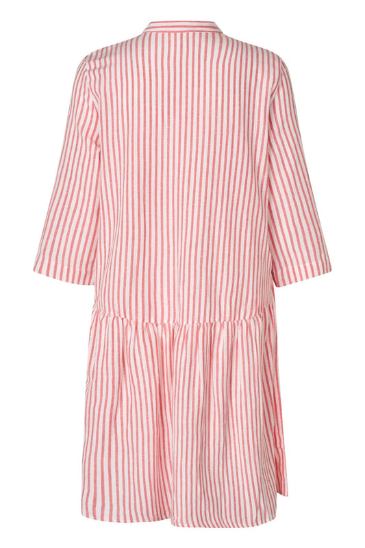 Albane stripe dress pink