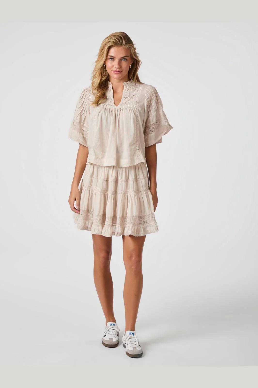 Siama S voile blouse beige