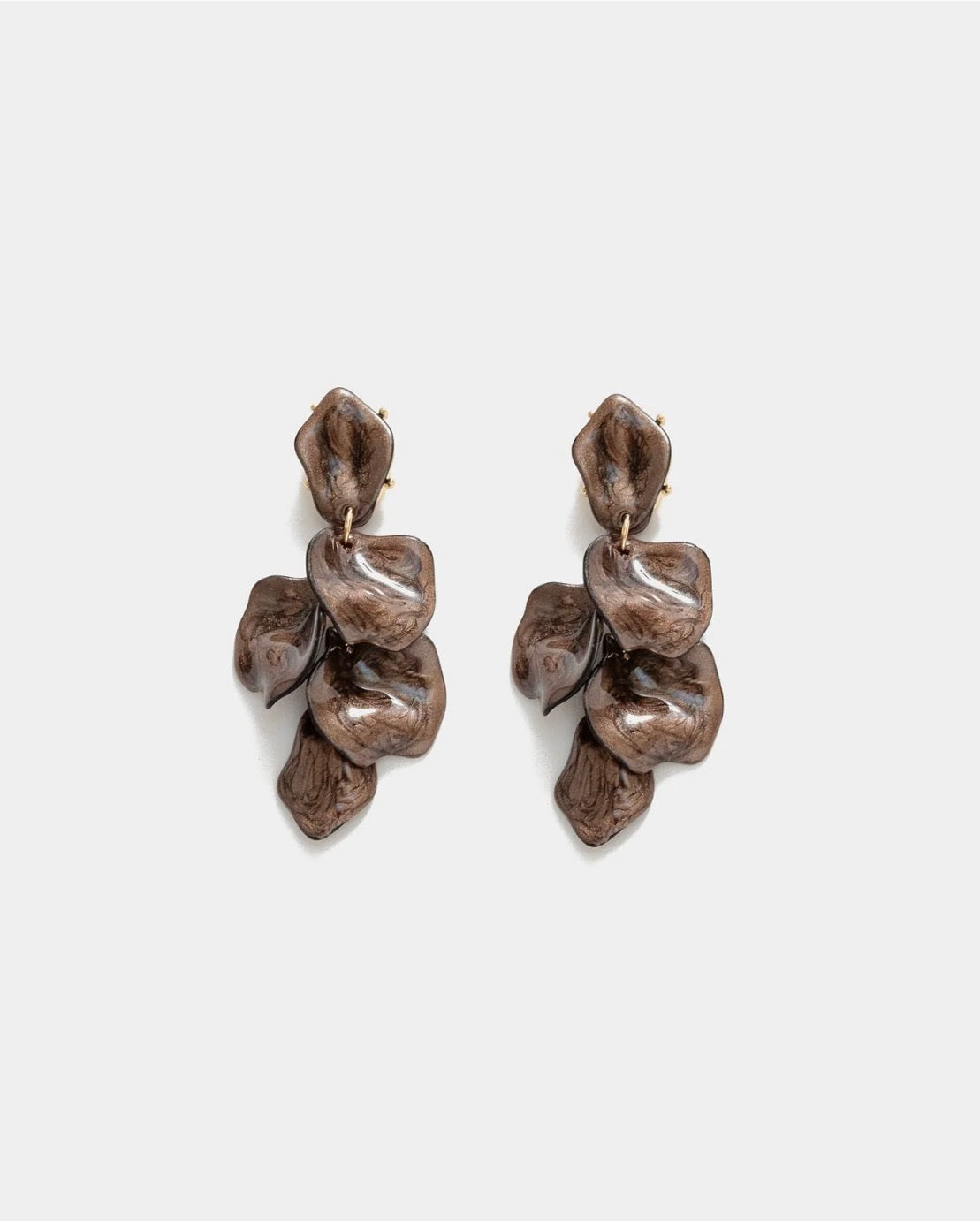 Leaf Marble Earrings