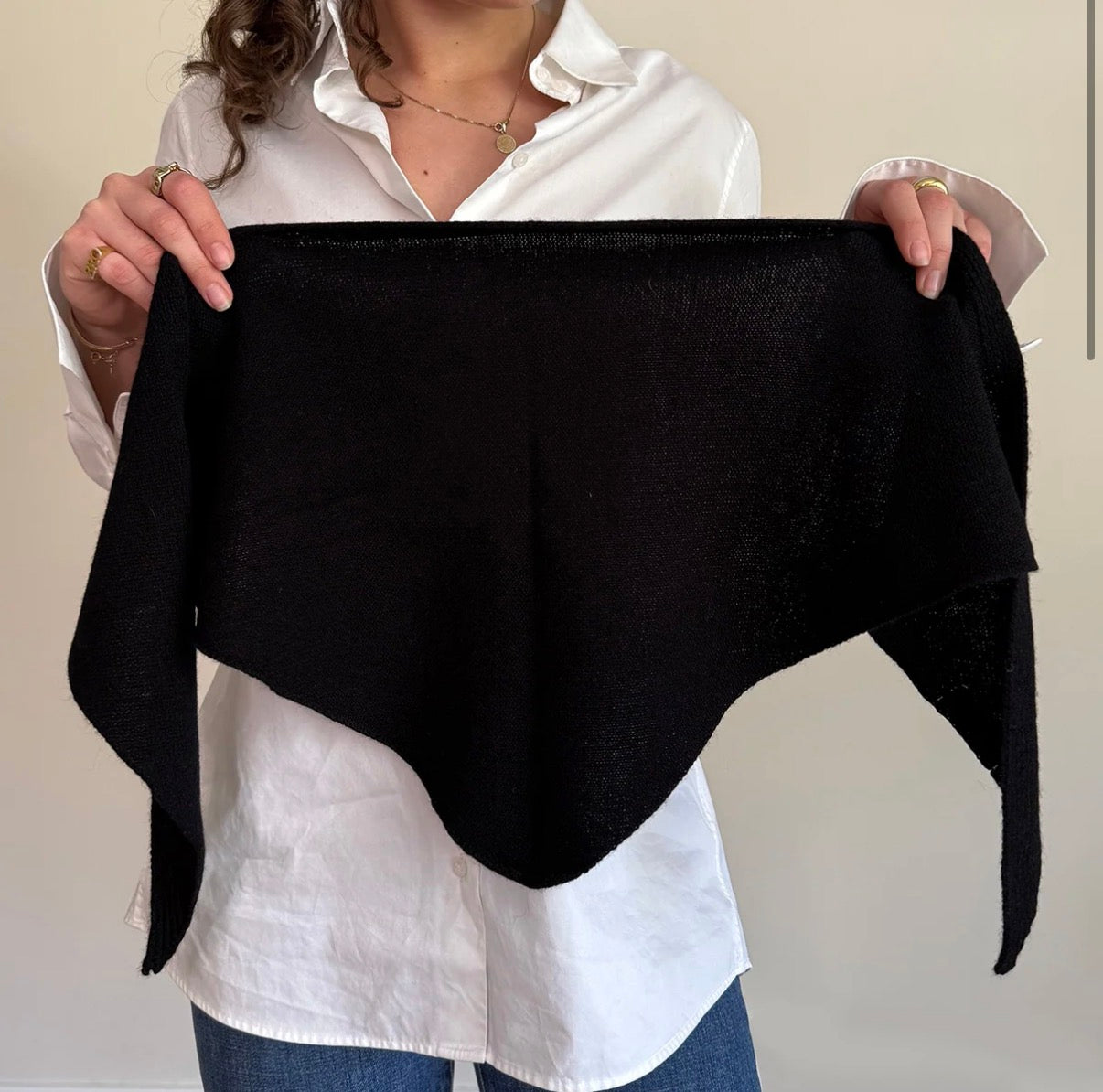 Scarves, triangular 110x37 Wool black
